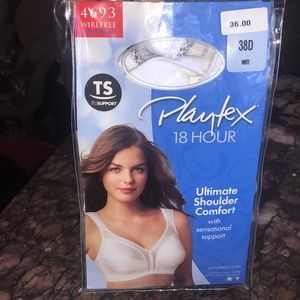 🏷Playtex 18-hour Wirefree Bra - Size 38D